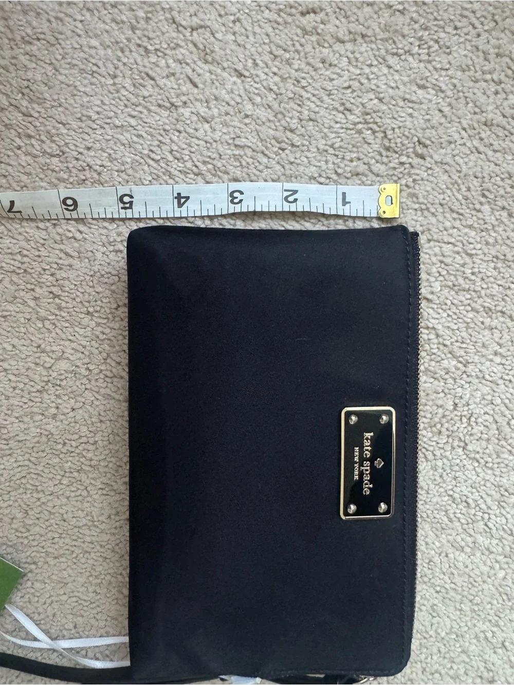 NWT Kate Spade Black Double Zipper Wristlet